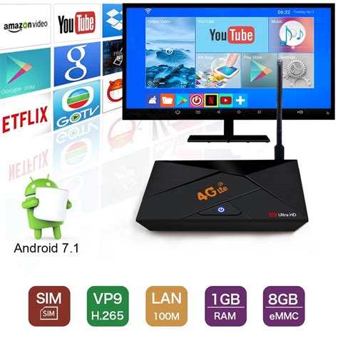 smart tv box with sim card|best price android tv box.